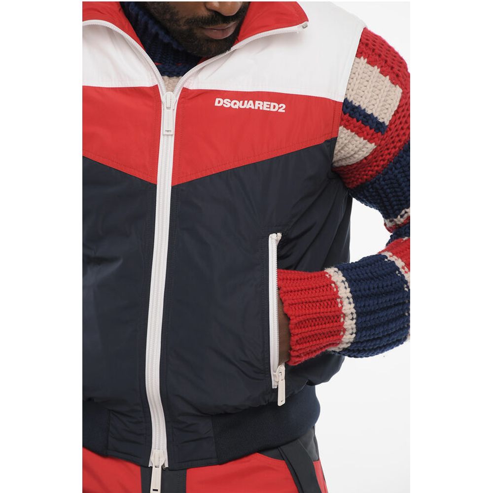 Sleeveless Color Block Padded Jacket