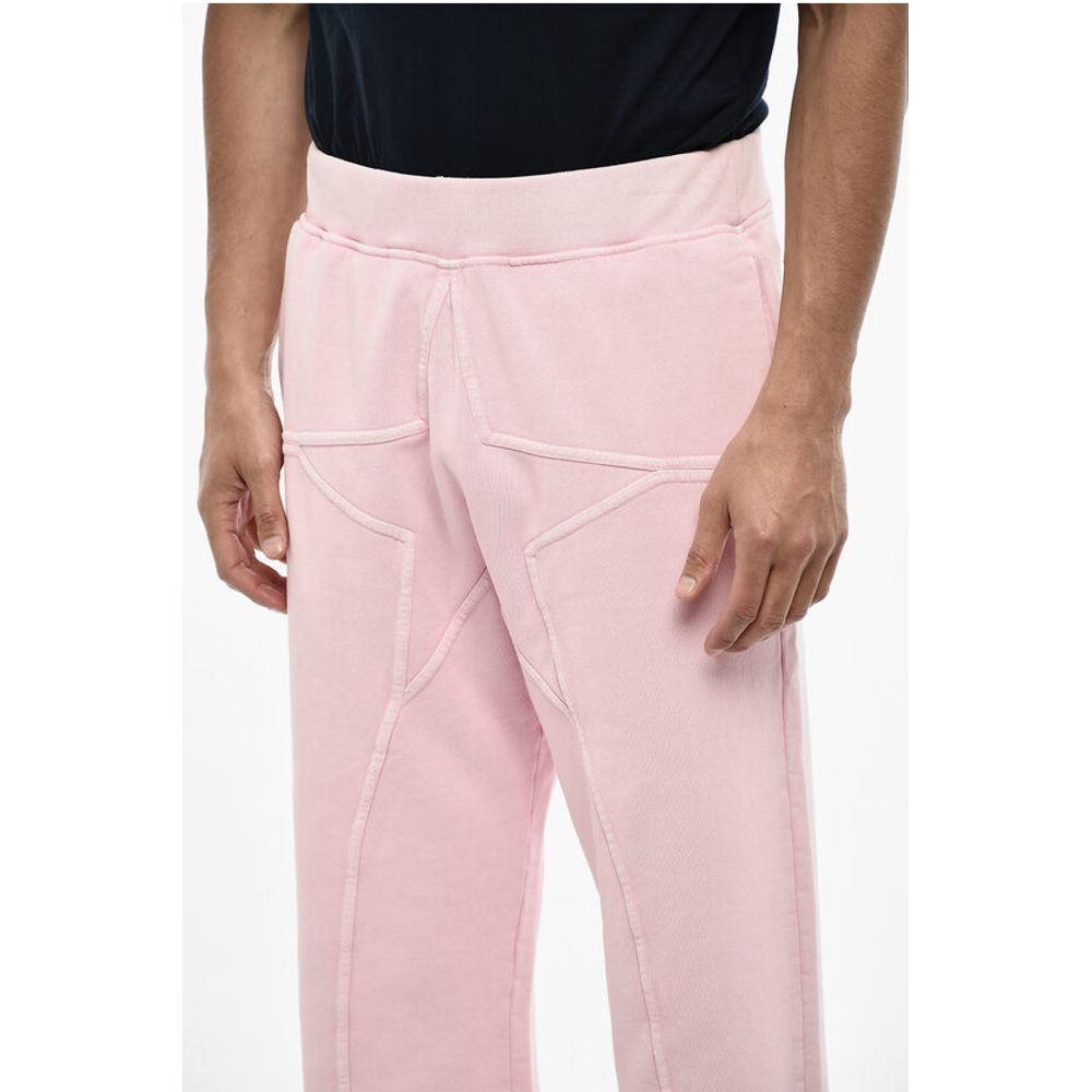 Solid Color Cotton Joggers with Logo