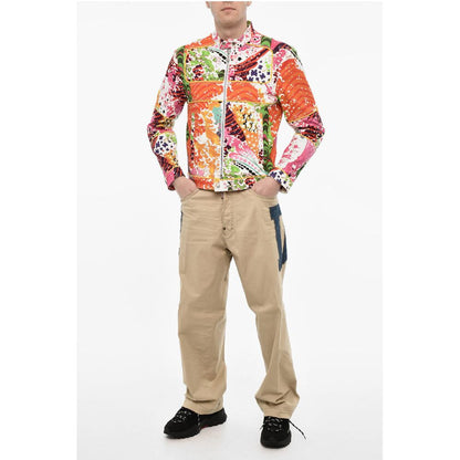 Multicolor Print Denim Jacket