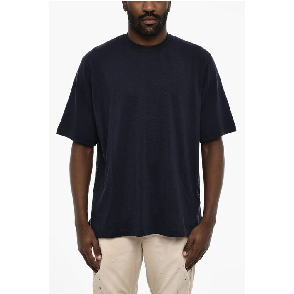 Solid Color Crew-neck T-shirt