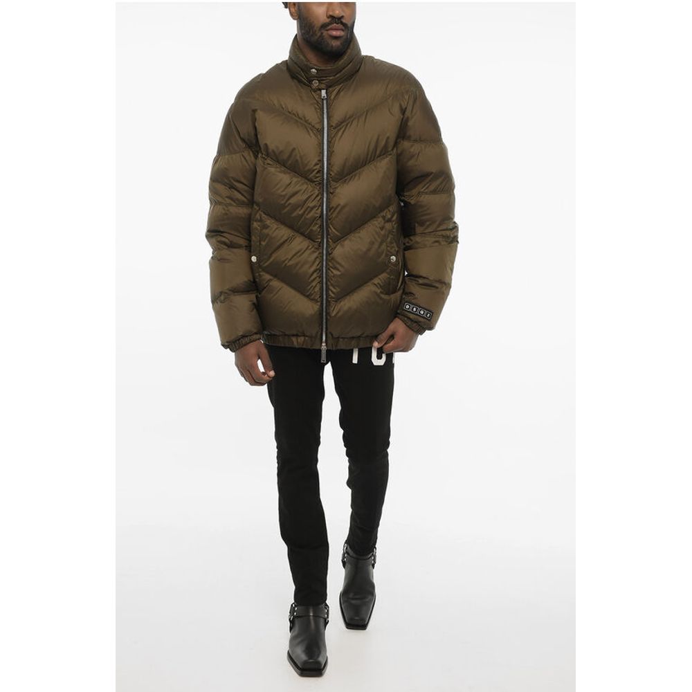 Quilted Jacket with Zip Closure and Monogram