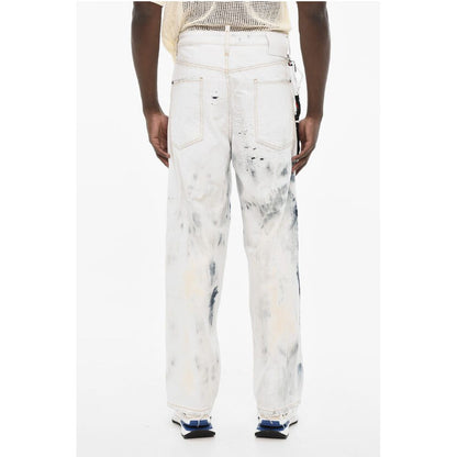 Acid Wash Effect Distressed Jeans