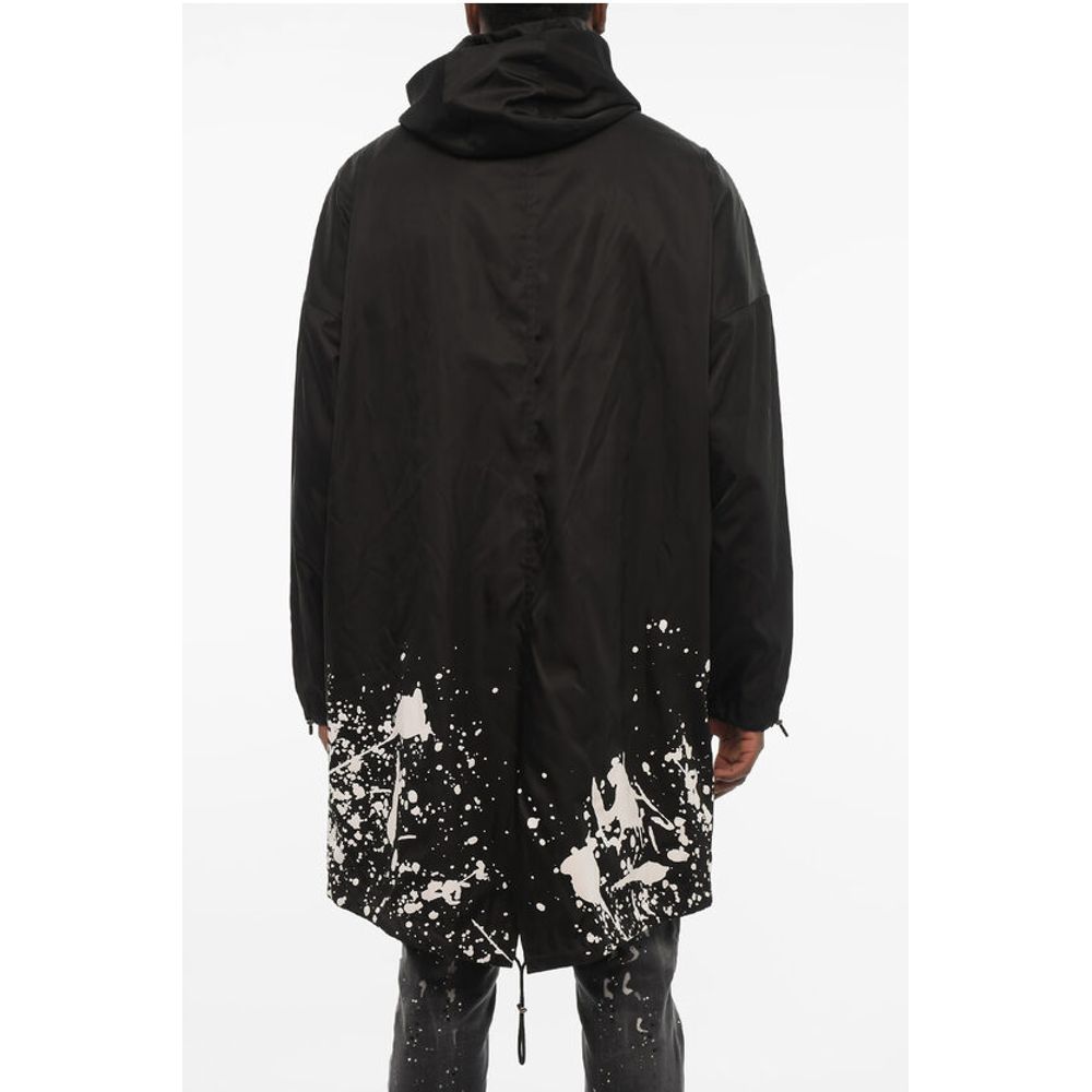 Nylon Maxi Jacket with Hood
