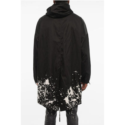 Nylon Maxi Jacket with Hood