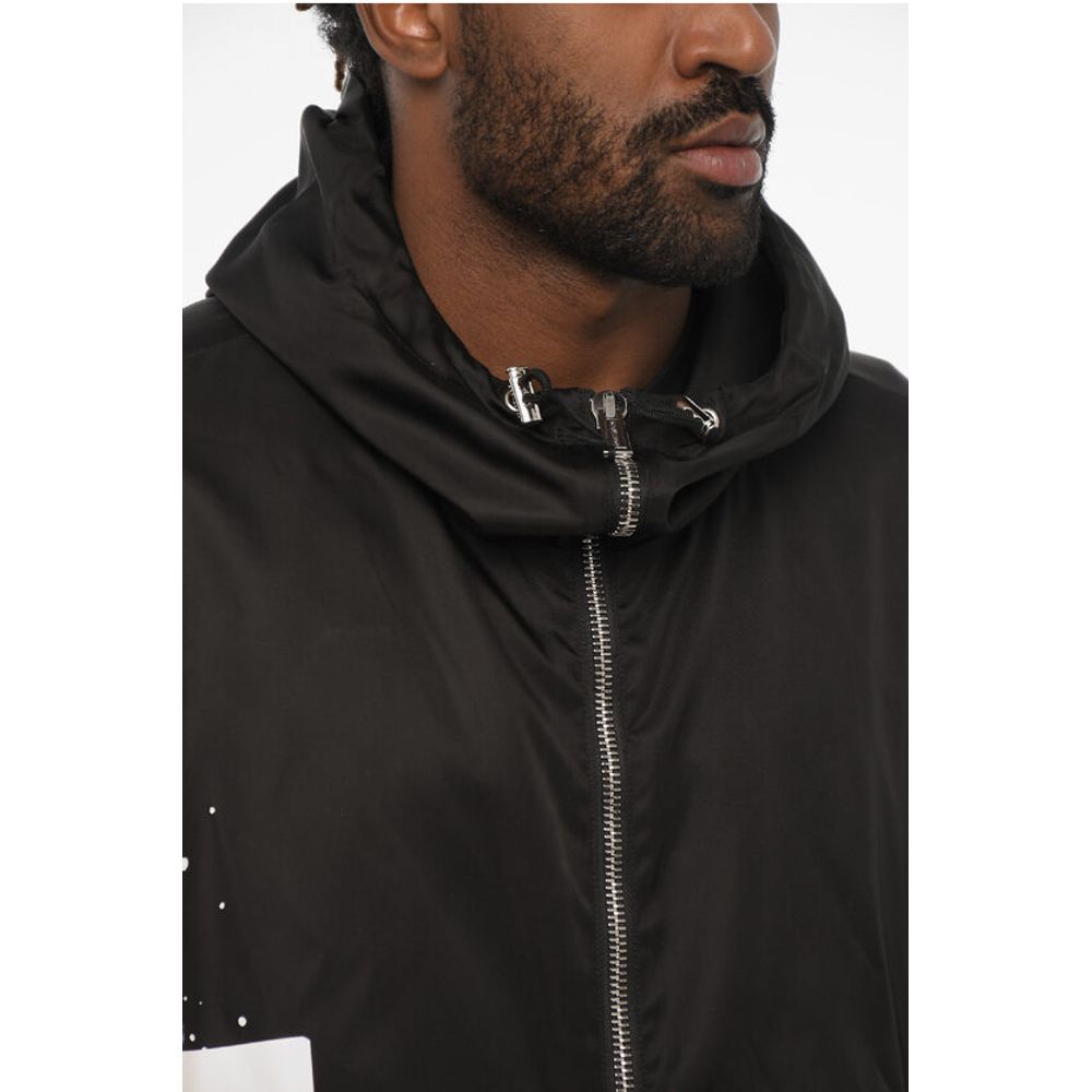 Nylon Maxi Jacket with Hood