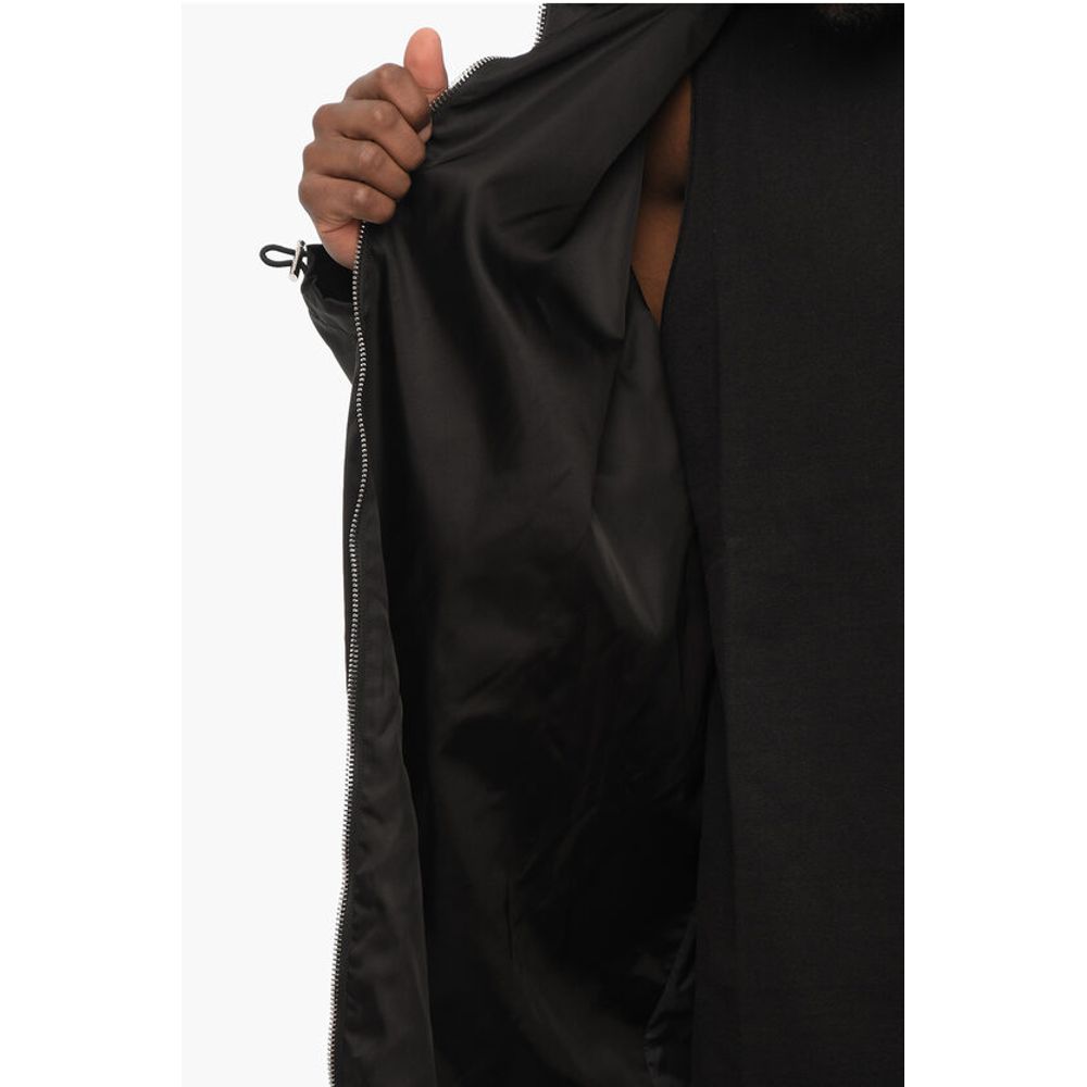 Nylon Maxi Jacket with Hood