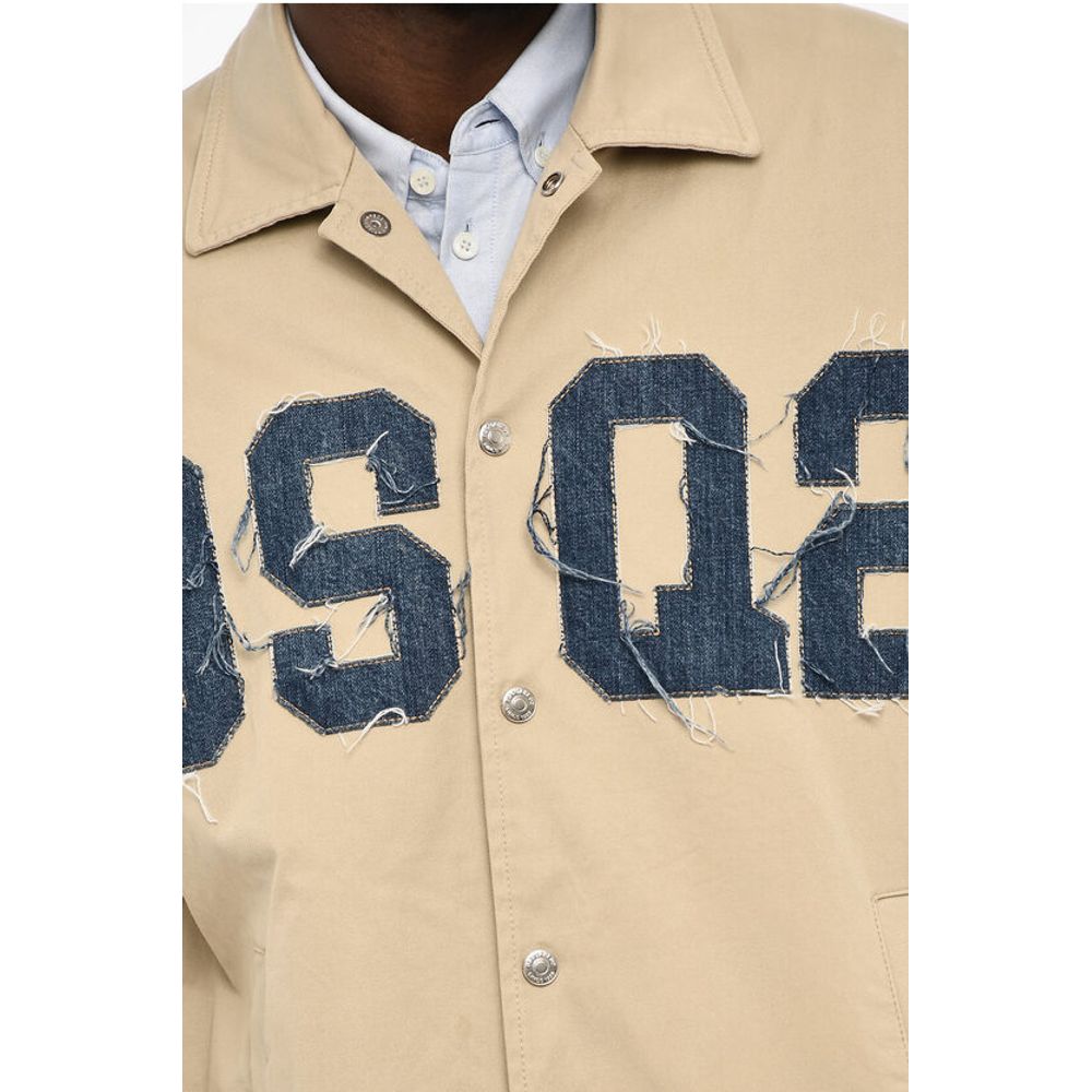Lightweight Cotton Twill Coat with Denim Monogram
