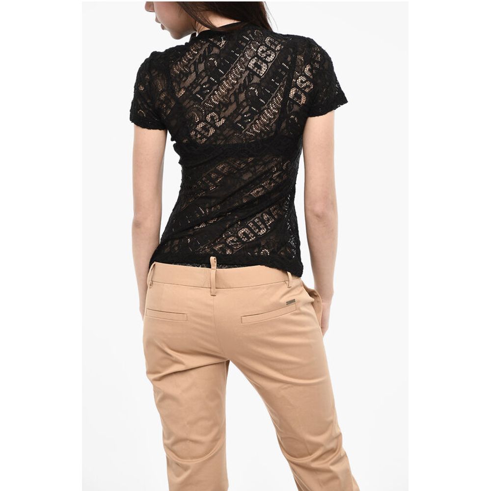 All-Over Logo Openwork Top