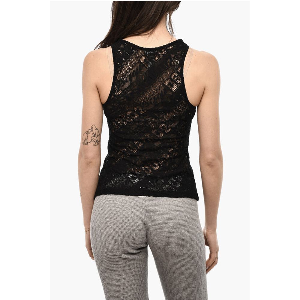 All-Over Monogram Sheer Underwear Tank Top