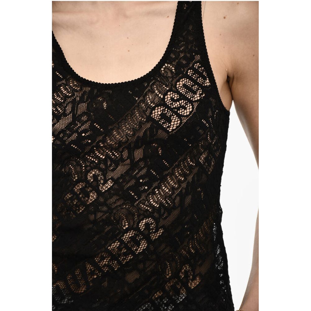 All-Over Monogram Sheer Underwear Tank Top