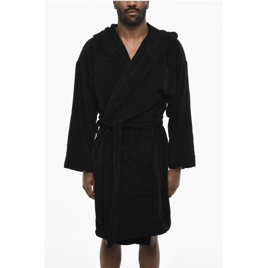 Terry Cottton Bathrobe with Belt and Hood