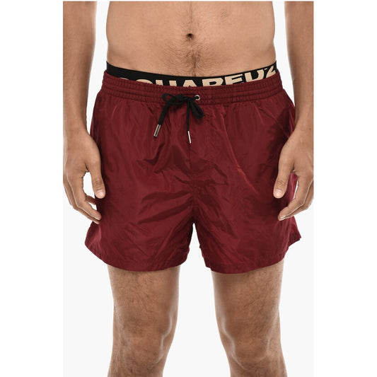 Swimshorts With Logoed Contrasting Band