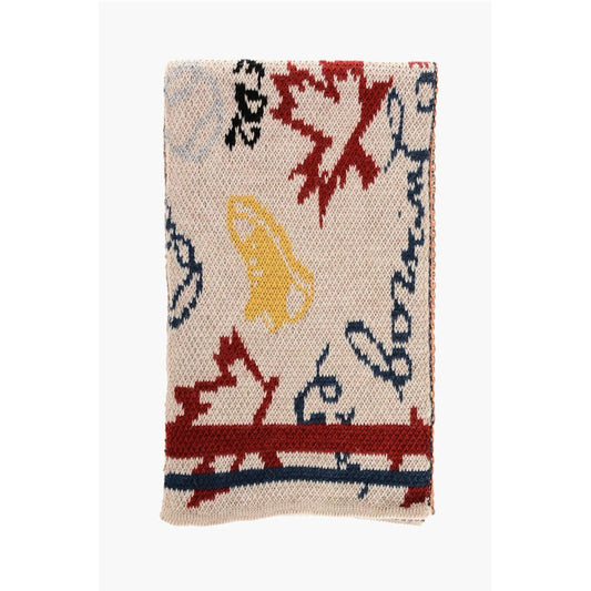 Alpaca Blend Scarf with Contrasting Details