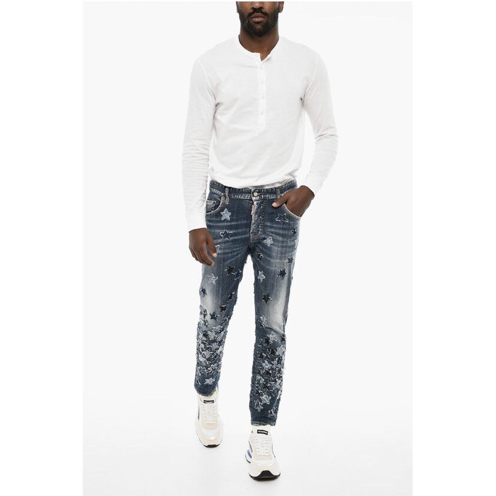 All-Over Patches Delave' SKATER Jeans