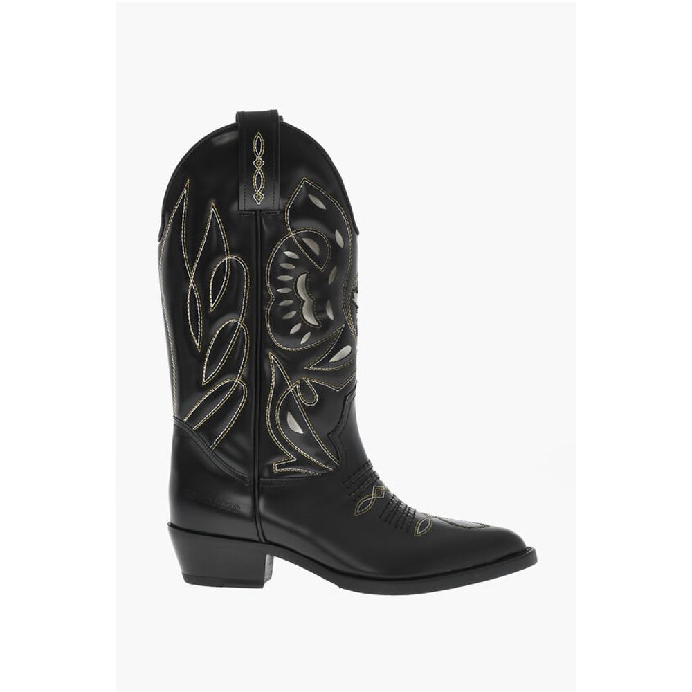 Embroidered VINTAGE Leather Texan Boots