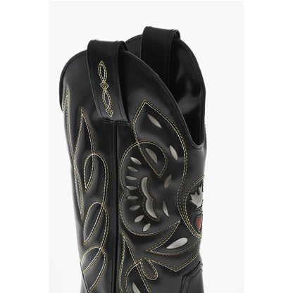 Embroidered VINTAGE Leather Texan Boots