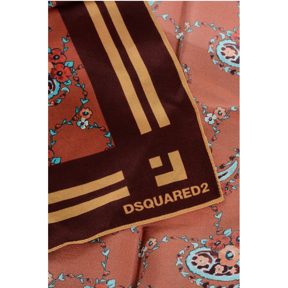 Silk Foulard with Floral Paisley Motif