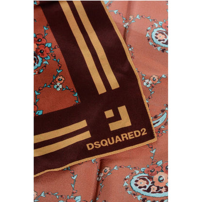 Silk Foulard with Floral Paisley Motif