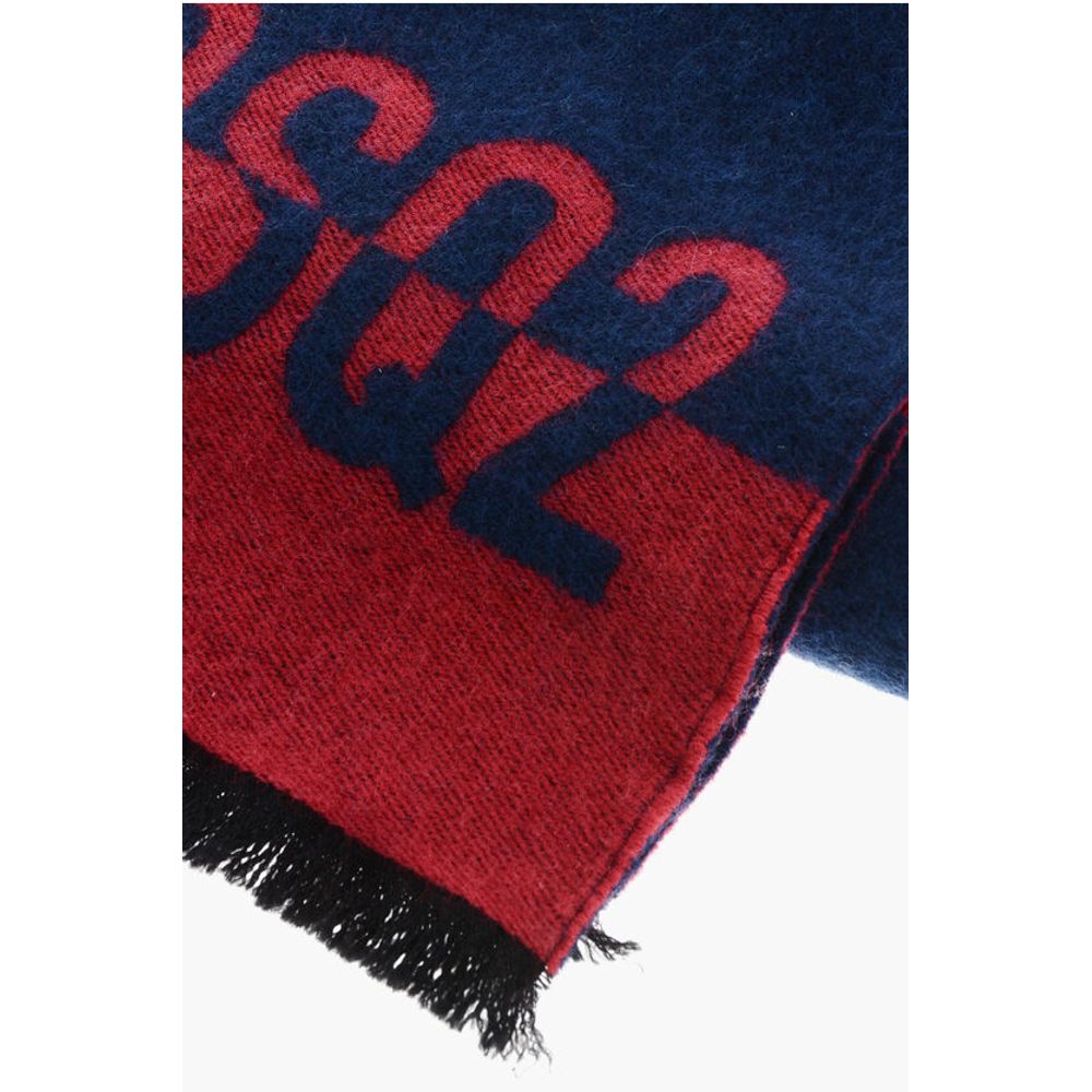 Two-Tone Virgin Wool Scarf with Fringes