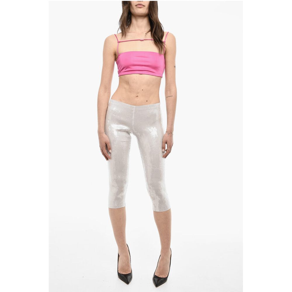 3/4 Leggings With Allover Sequins
