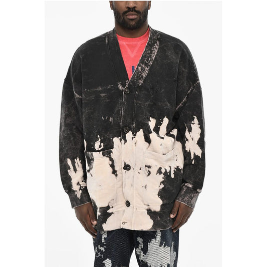 Acid Wash Effect Crew-neck Sweatshirt