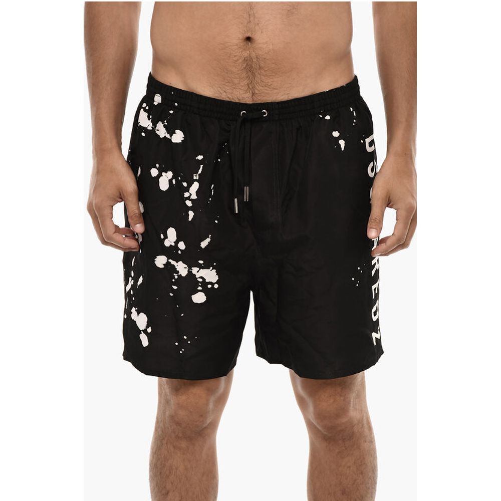 Acid Wash Effect Swim Shorts