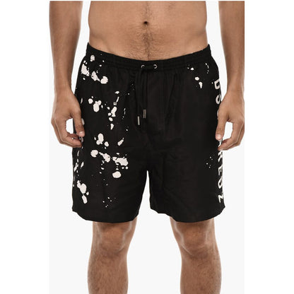 Acid Wash Effect Swim Shorts
