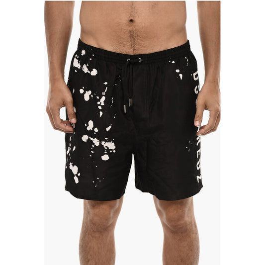 Acid Wash Effect Swim Shorts