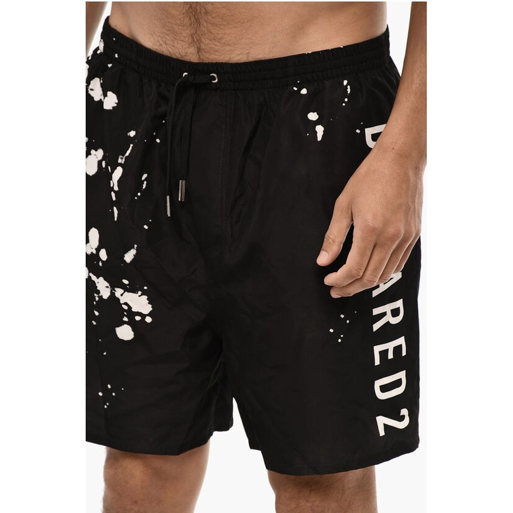 Acid Wash Effect Swim Shorts
