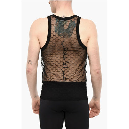 All-Over Monogram Sheer Underwear Tank Top