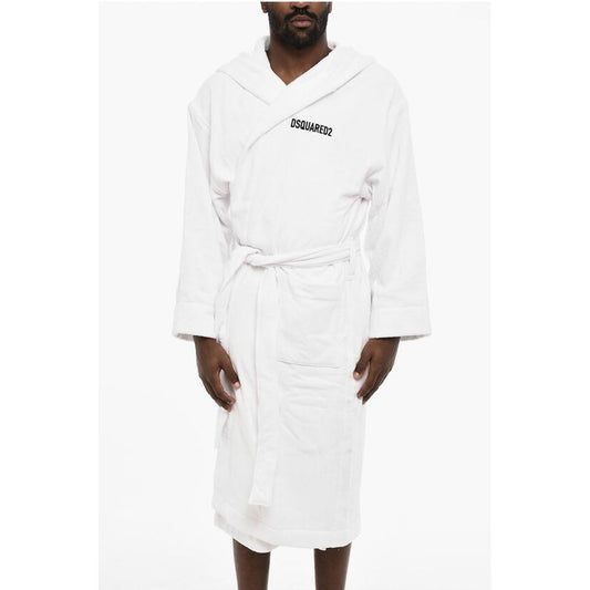 Terry Cottton Bathrobe with Belt and Embroidery Logo