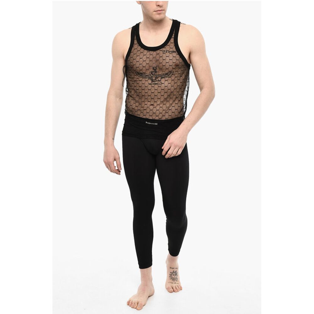 All-Over Monogram Sheer Underwear Tank Top
