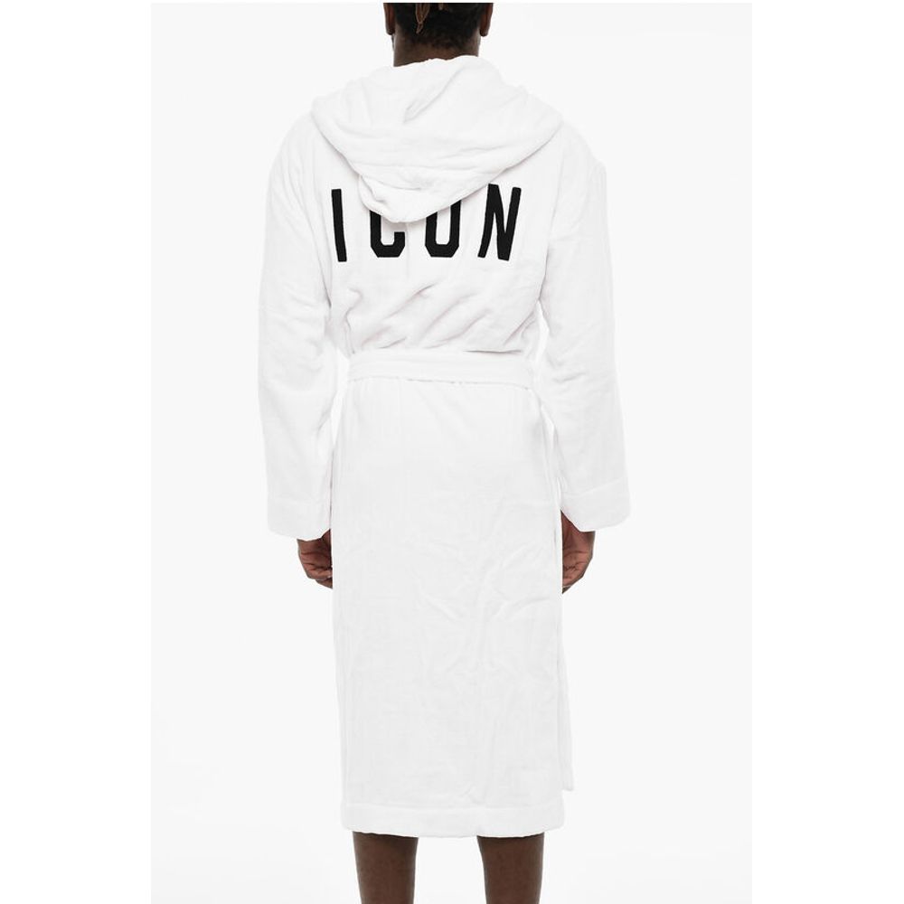 Terry Cottton Bathrobe with Belt and Embroidery Logo