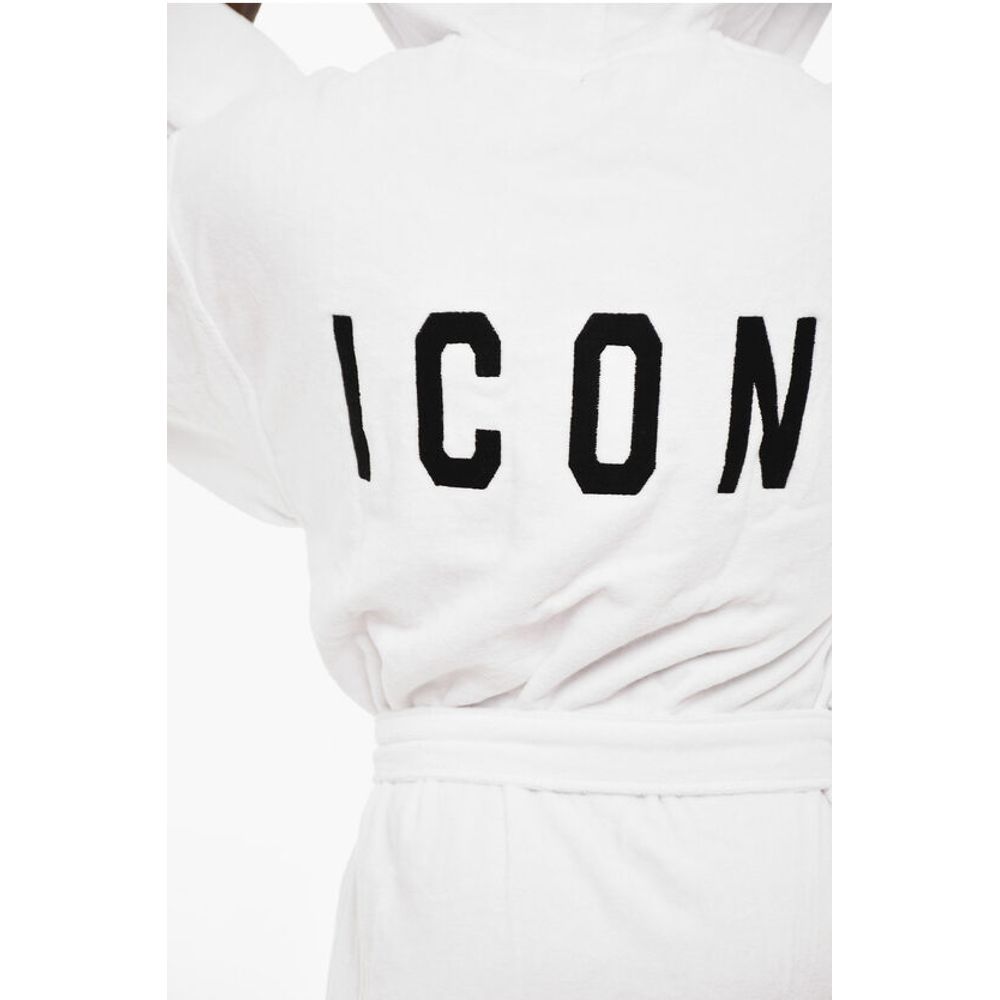 Terry Cottton Bathrobe with Belt and Embroidery Logo