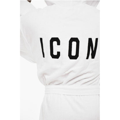 Terry Cottton Bathrobe with Belt and Embroidery Logo
