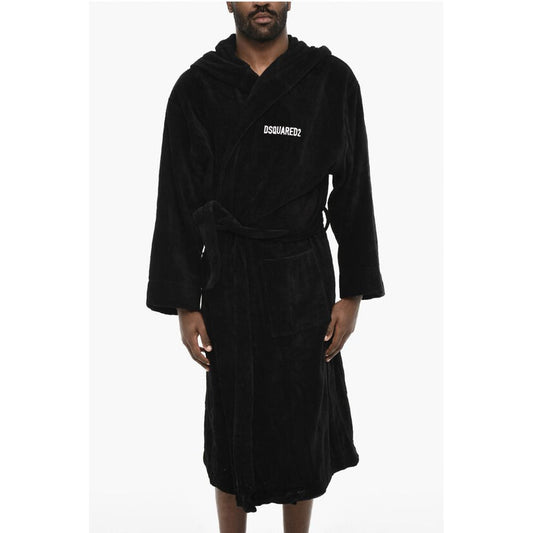 Terry Cottton Bathrobe with Belt and Logo