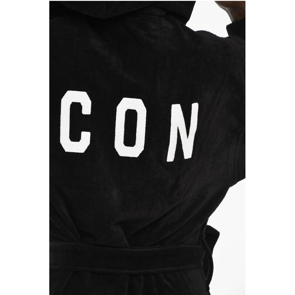 Terry Cottton Bathrobe with Belt and Logo