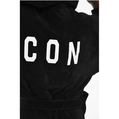 Terry Cottton Bathrobe with Belt and Logo