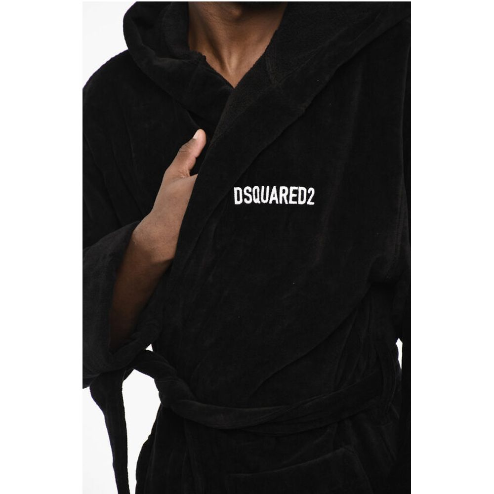 Terry Cottton Bathrobe with Belt and Logo