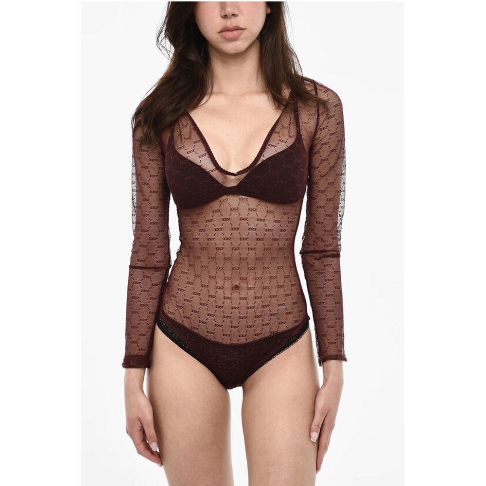 All-Over Monogram Sheer Body
