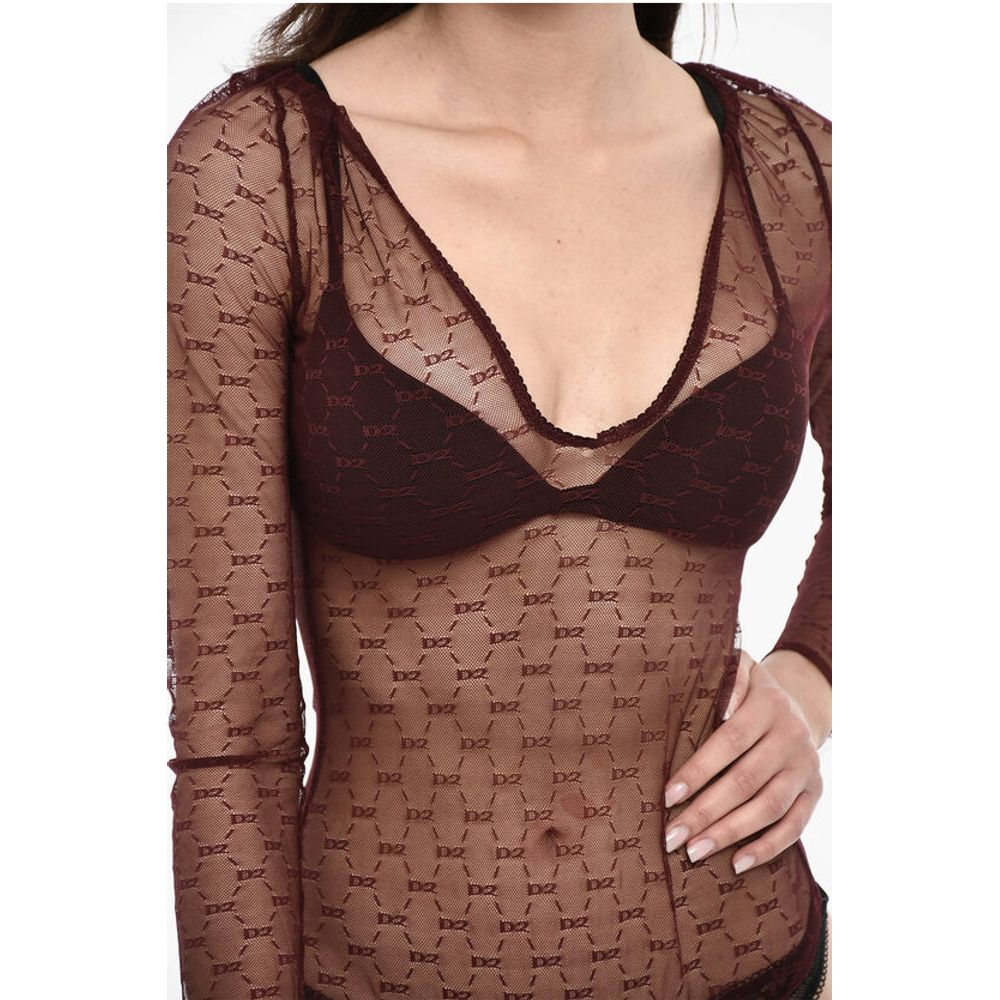 All-Over Monogram Sheer Body