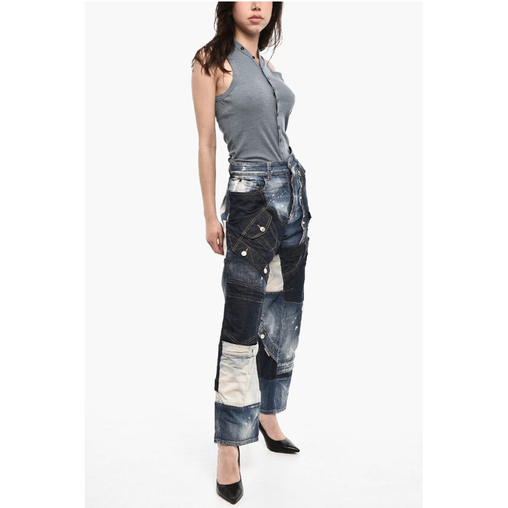 Baggy Fit Vintage Effect Jeans