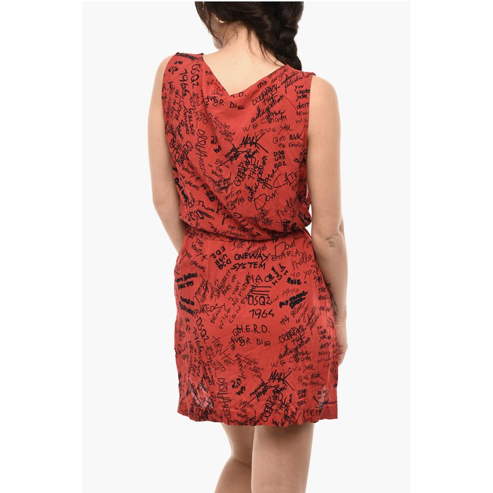 All-Over printed Mini Beach Cover-up Dress
