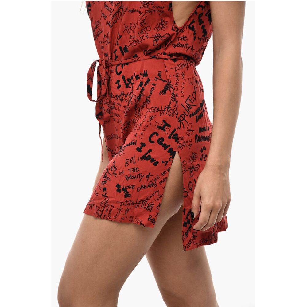 All-Over printed Mini Beach Cover-up Dress