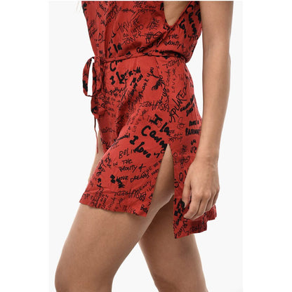 All-Over printed Mini Beach Cover-up Dress