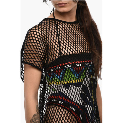 Solid Color Openwork Beach Cover-up Dress