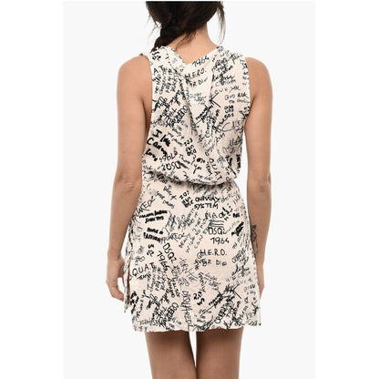 All-Over Printed Mini Beach Cover Up Dress with Belt
