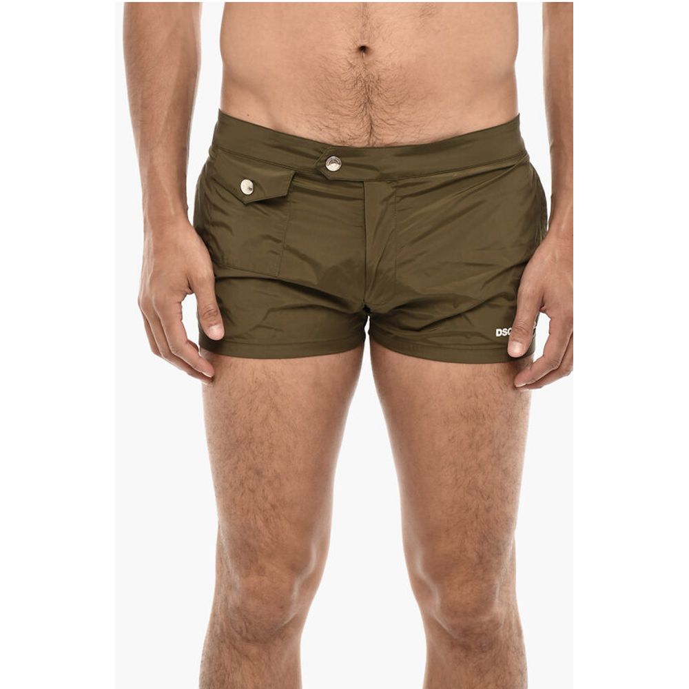 Zip Closure Swim Shorts
