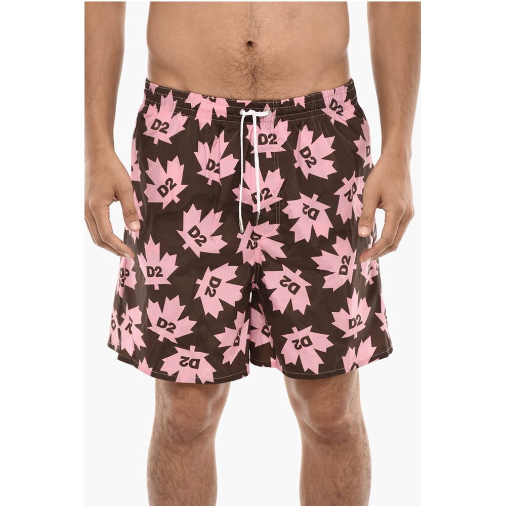 Allover Logo Printed Swim Shorts