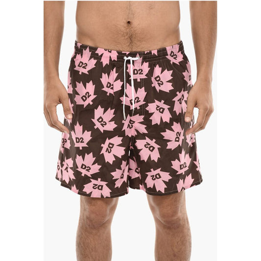 Allover Logo Printed Swim Shorts